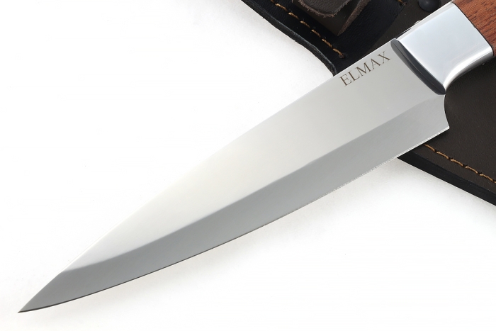 Нож Шеф-повар №8 (Elmax, цельнометаллический; рукоять - бубинга) 