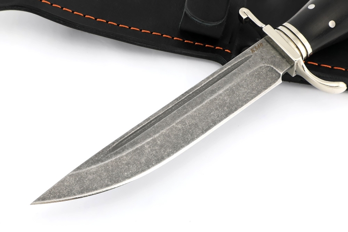 Нож Финка НКВД К340 черный граб мельхиор