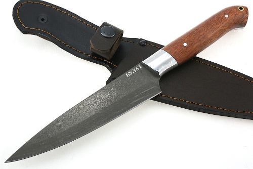 Нож Шеф-повар №8 (булат, цельнометаллический; рукоять дюраль - бубинга)