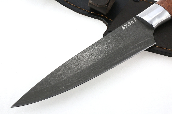 Нож Шеф-повар №8 (булат, цельнометаллический; рукоять дюраль - бубинга)