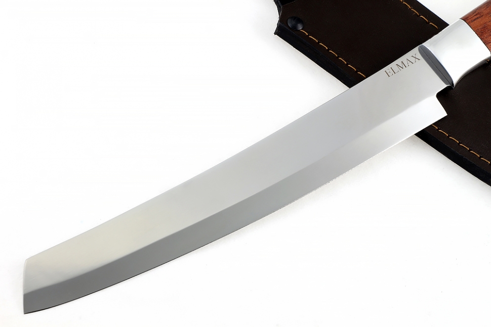 Нож Шеф-повар №2 (Elmax, цельнометаллический; рукоять - бубинга)