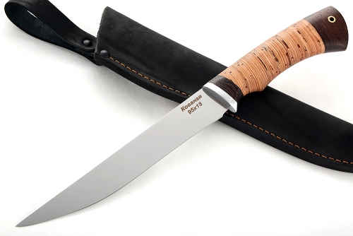 Нож Филейный средний (95х18, береста)