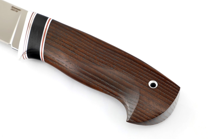 Нож Барсук (95Х18, вставка черный граб, ясень термоциклированный)
