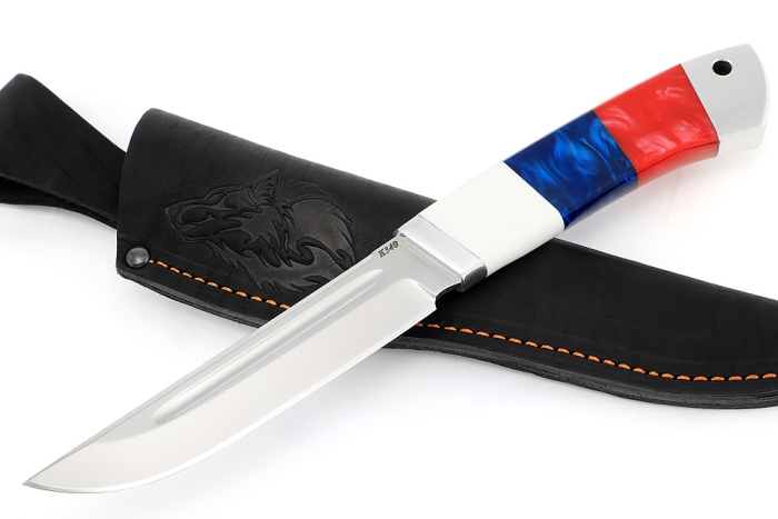 Нож Зубатка-3 (К340, акрил "Триколор")