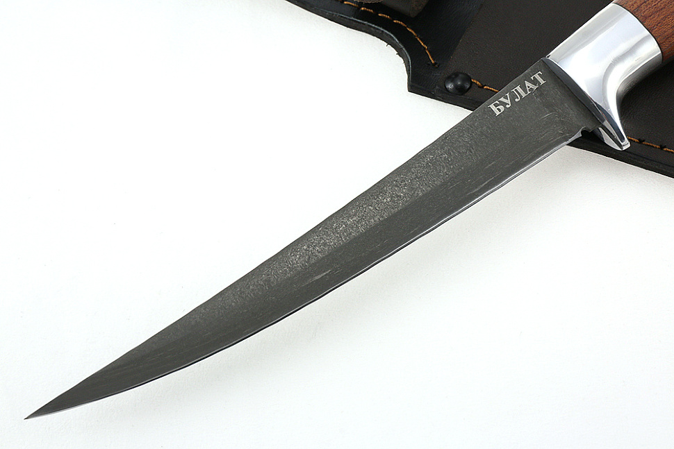 Нож Шеф-повар №9 (булат, цельнометаллический; рукоять - бубинга)