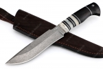 Нож Викинг (сталь K340, рукоять наборная акрил чёрный граб, гарда мельхиор) - Нож Викинг (сталь K340, рукоять наборная акрил чёрный граб, гарда мельхиор)