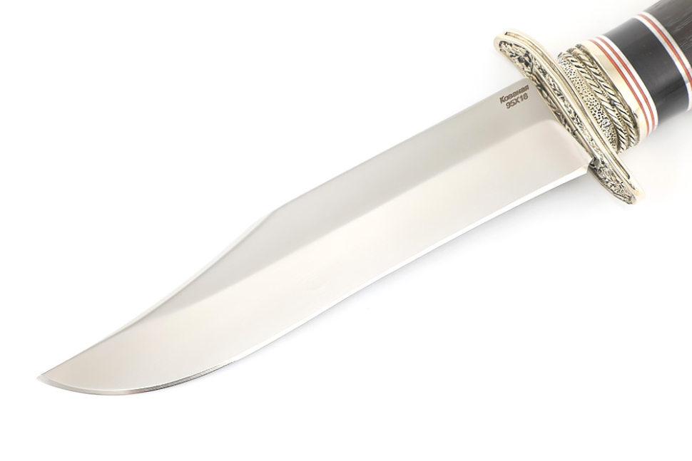 Нож Гладиатор (95Х18, вставка черный граб, ясень термоциклированный)