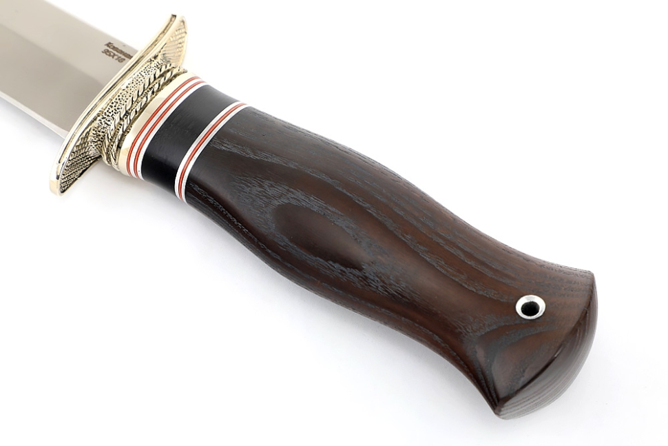 Нож Гладиатор (95Х18, вставка черный граб, ясень термоциклированный)