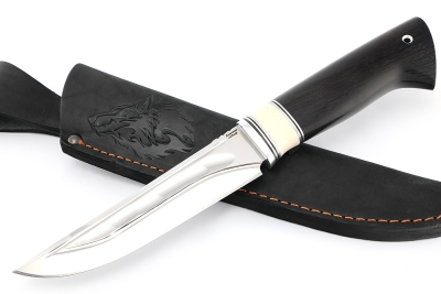 Нож Стрела (х12МФ камень долы, вставка кость, черный граб)