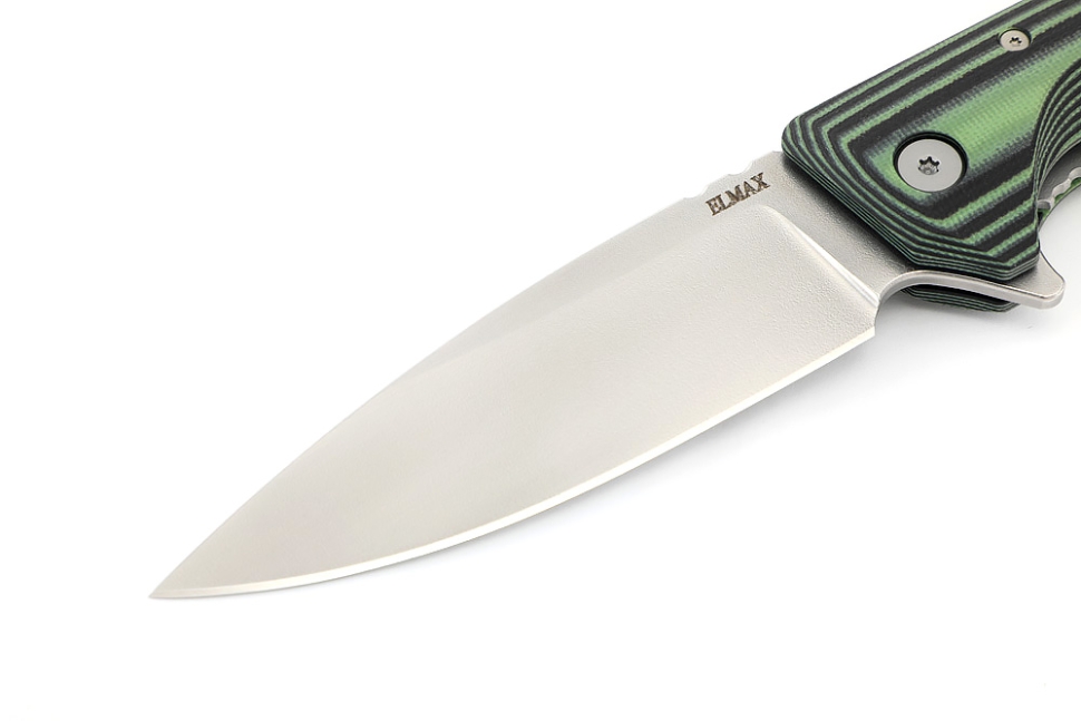 Нож складной Турист Elmax рукоять G10 черно-зеленая