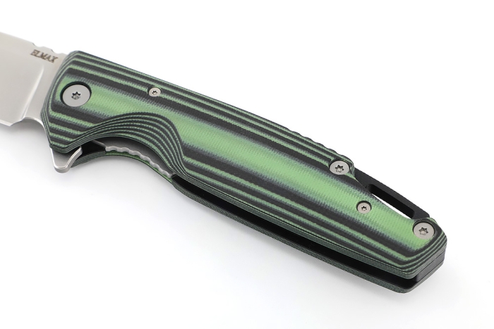 Нож складной Турист Elmax рукоять G10 черно-зеленая