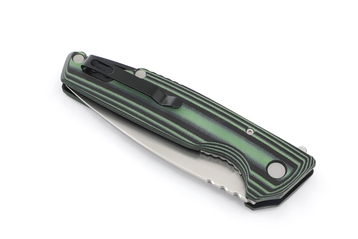 Нож складной Турист Elmax рукоять G10 черно-зеленая