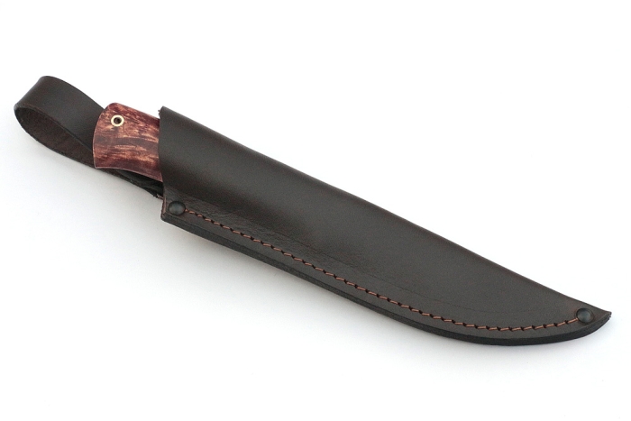 Нож Рысь (дамаск, карельская берёза)