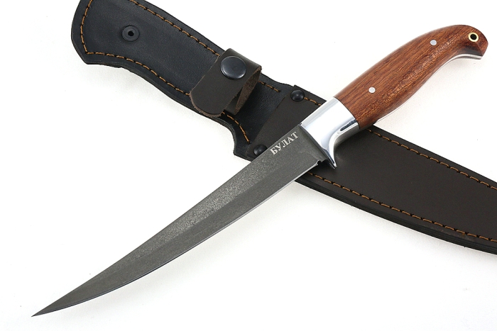 Нож Шеф-повар №10 (булат, цельнометаллический; рукоять - бубинга)