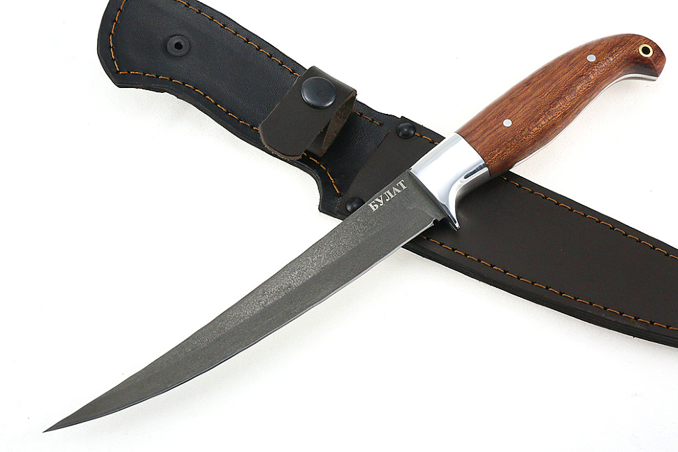 Нож Шеф-повар №10 (булат, цельнометаллический; рукоять - бубинга)