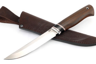 Нож Зубатка-2 95Х18 термоясень вставка черный граб