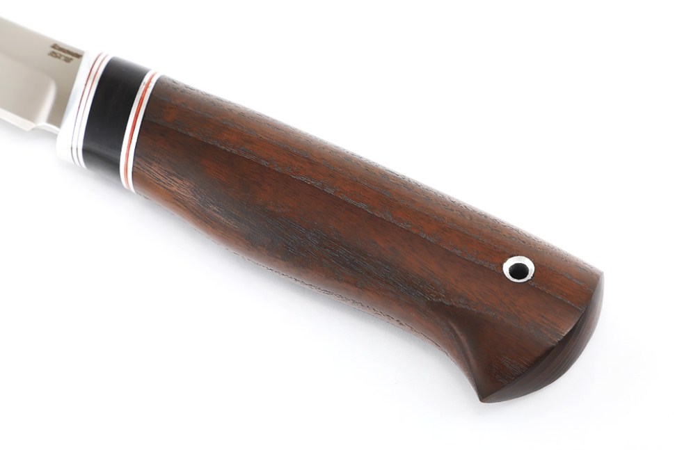 Нож Зубатка-2 95Х18 термоясень вставка черный граб