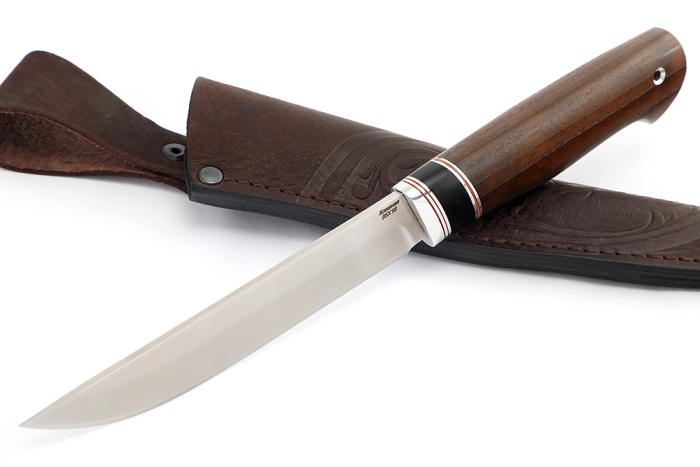 Нож Зубатка-2 95Х18 термоясень вставка черный граб