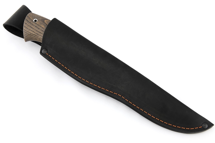 Нож Таран (х12МФ, долы, вставка кость, ясень стабилизированный)