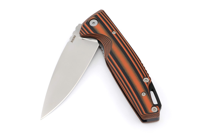 Нож складной Турист N690 рукоять G10 черно-оранжевая