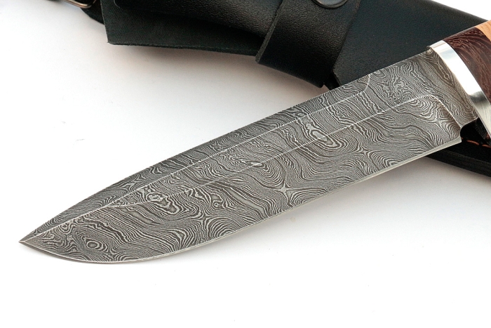 Нож Скат (дамаск, береста)