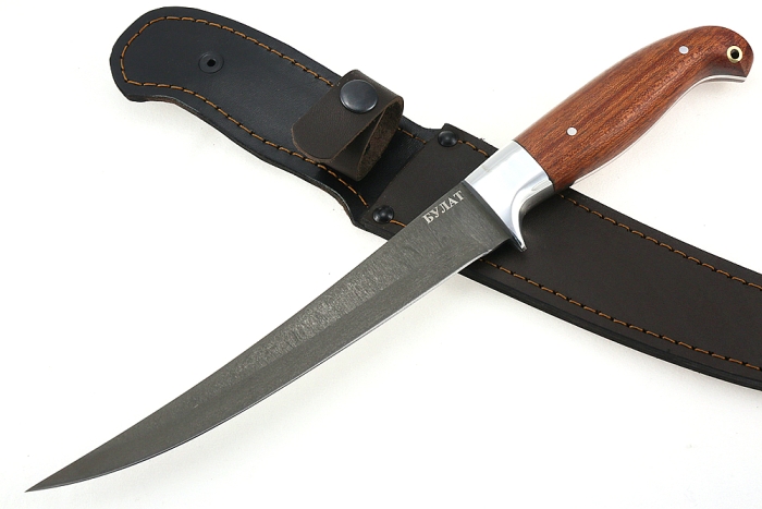 Нож Шеф-повар №6 (булат, цельнометаллический; рукоять - бубинга)