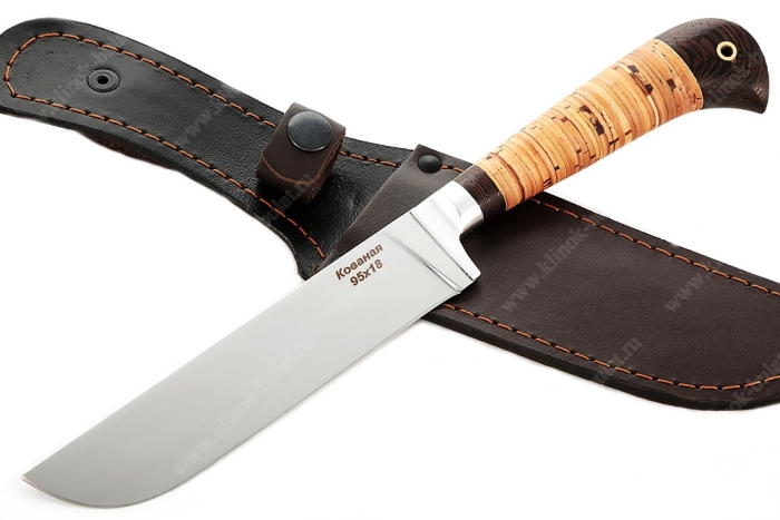 Нож Узбек (95х18, береста)