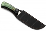 Нож Узбек-2 (К340, зелёная стабилизированная карельская берёза, проставка акрил, мельхиор) - Нож Узбек-2 (К340, зелёная стабилизированная карельская берёза, проставка акрил, мельхиор)