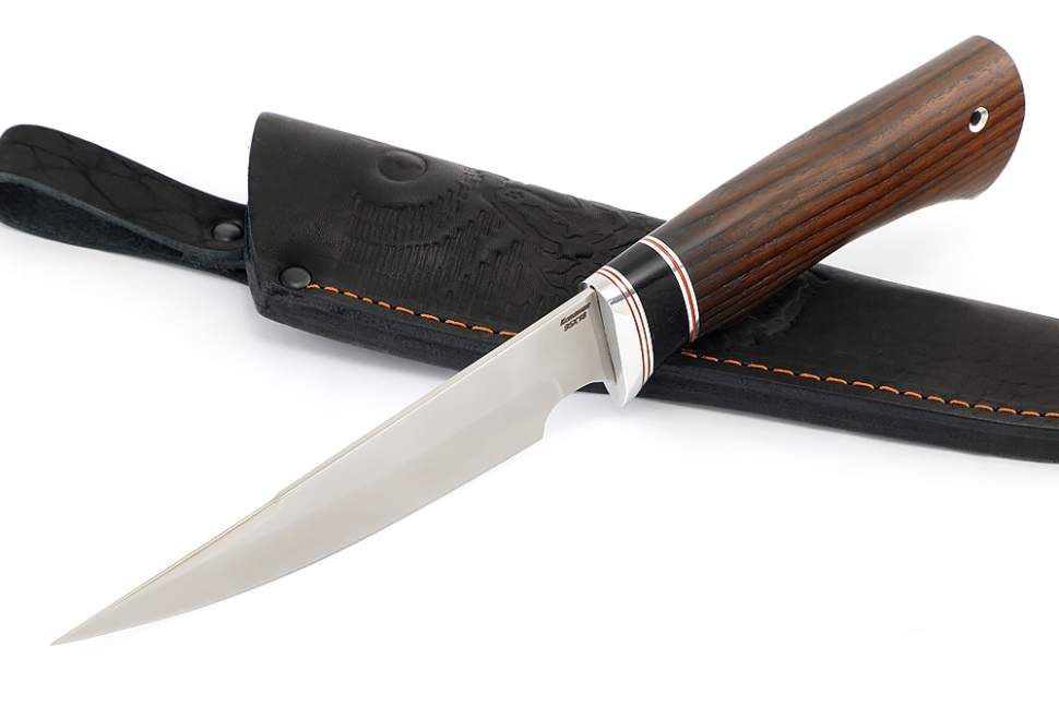 Нож Комар (95Х18, вставка черный граб, ясень термоциклированный)