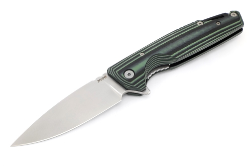 Нож складной Турист N690 рукоять G10 черно-зелёная