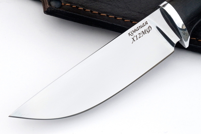 Нож Рысь (х12МФ, чёрный граб)