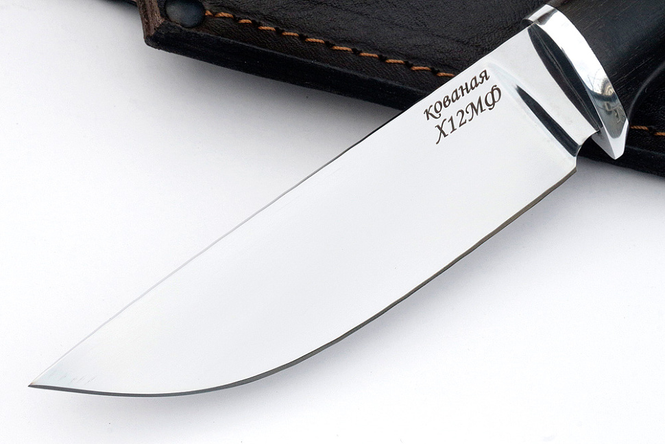 Нож Рысь (х12МФ, чёрный граб)