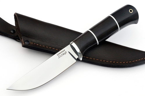 Нож Рысь (х12МФ, чёрный граб) 