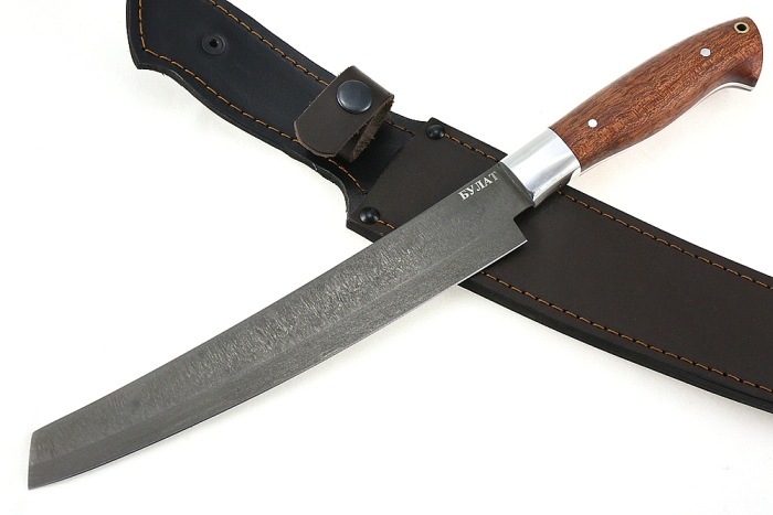 Нож Шеф-повар №2 (булат, цельнометаллический; рукоять - бубинга)