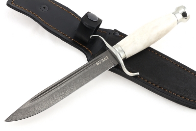 Нож Классика (булат, рог лося - мельхиор)