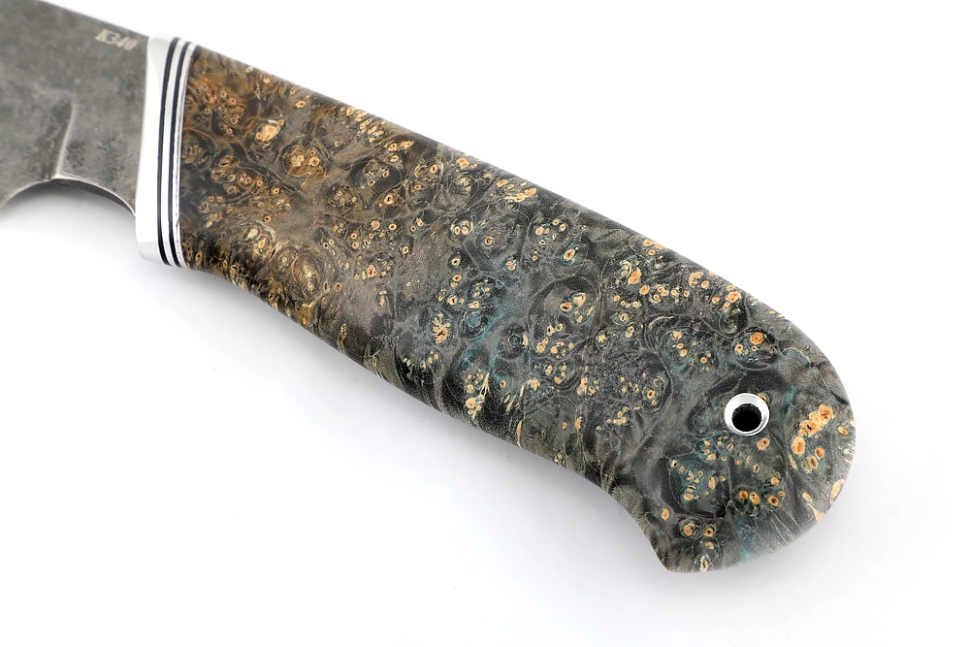 Нож Потрошитель (К340, рукоять кап клена коричневая)