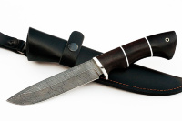 Нож Скат (дамаск, чёрный граб)