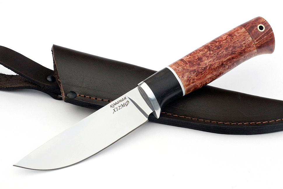 Нож Рысь (х12МФ, карельская берёза)