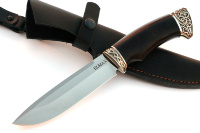 Нож Скат (порошковая сталь Elmax, чёрный граб - мельхиор)