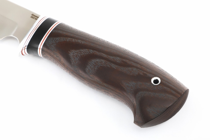 Нож Лесной (95Х18, вставка черный граб, ясень термоциклированный)