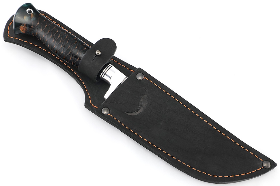 Нож Узбек-2 (х12МФ, шишка в акриле черная)
