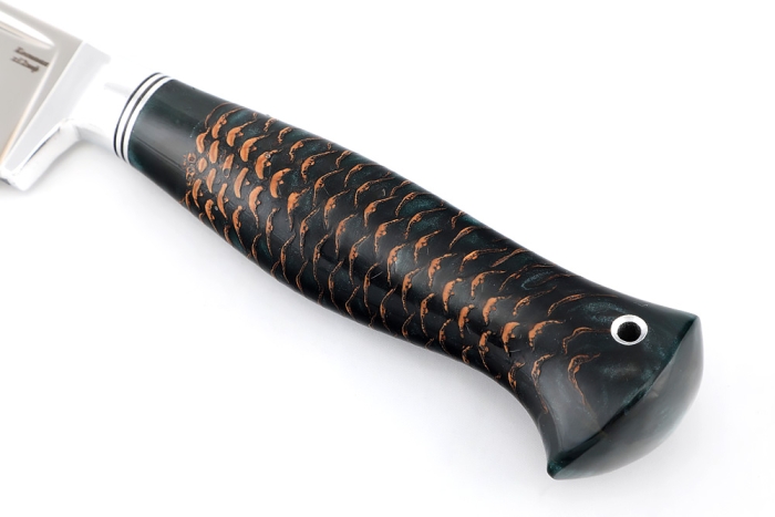 Нож Узбек-2 (х12МФ, шишка в акриле черная)