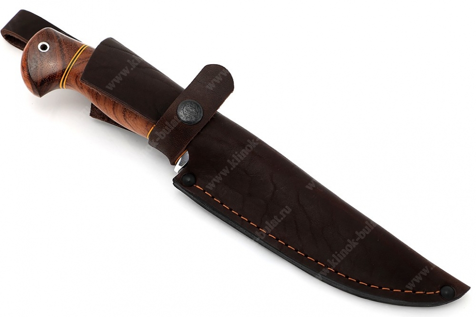 Нож Скат (К340, рукоять бубинга, вставка акрил, фибра)