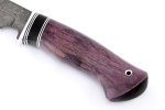 Нож Флагман (дамаск, черный граб, карельская берёза фиолетовая) - Нож Флагман (дамаск, черный граб, карельская берёза фиолетовая)