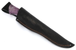 Нож Флагман (дамаск, черный граб, карельская берёза фиолетовая) - Нож Флагман (дамаск, черный граб, карельская берёза фиолетовая)