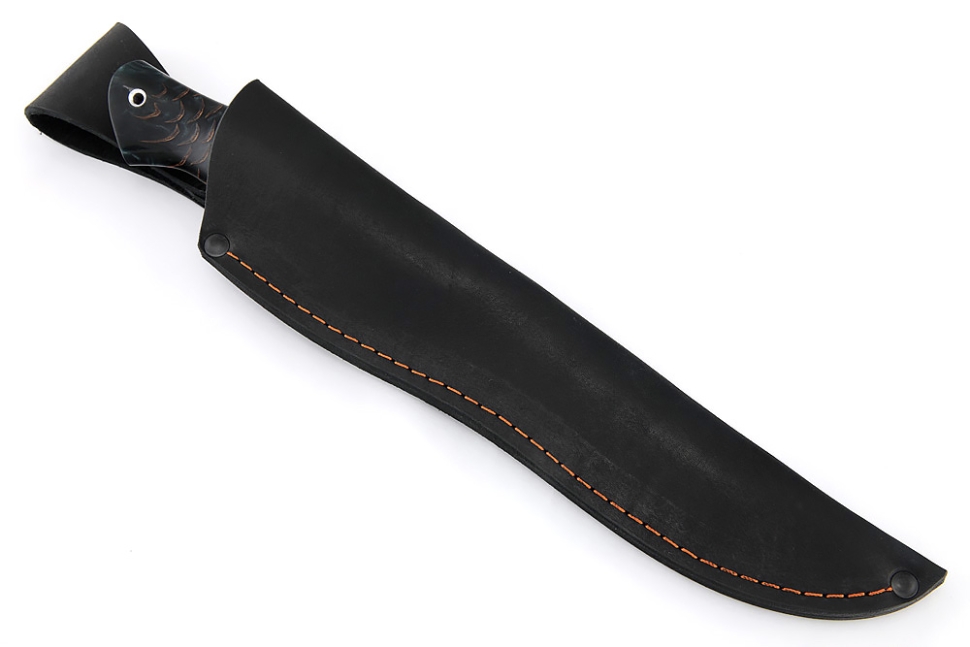 Нож Филейный средний (х12МФ, рукоять шишка в акриле черная)