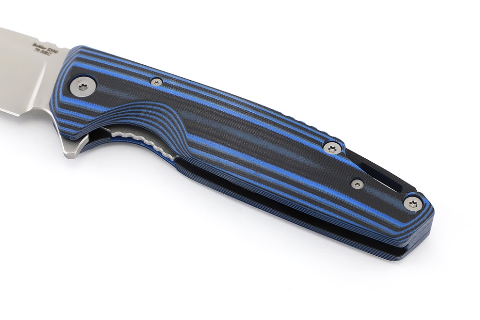 Нож складной Турист S390 рукоять G10 черно-синяя