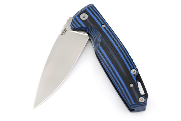 Нож складной Турист S390 рукоять G10 черно-синяя