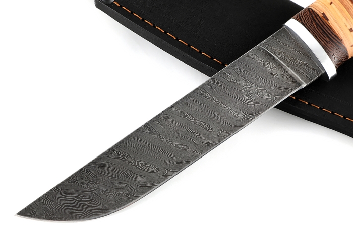 Нож Скорпион (дамаск, береста)