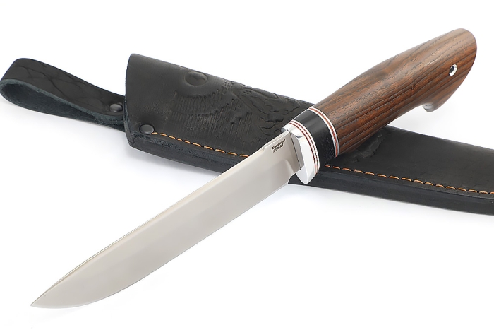 Нож Скат (95х18, вставка черный граб, ясень термоциклированный)